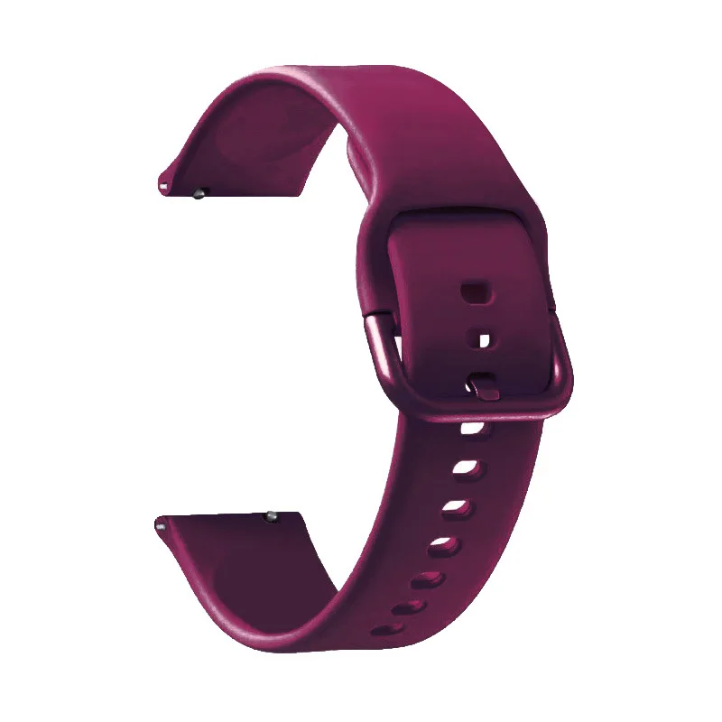 Silicone Smartwatch Replacement Wristband - Adjustable 20/22mm Strap