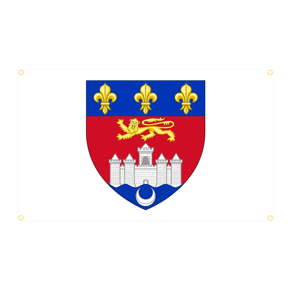 naval flag of the kingdom of france flag home decoration outdoor decor polyester banners and flags 90x150cm 120x180cm 90x150cm Arms of The City of Bordeaux Flag Polyester Printed Banner Home or Outdoor For Decoration Tapestry Flagjm