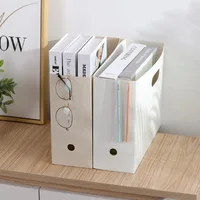 JESJELIU Document File Storage Box Folding Desktop Organizer Multi-functional Books Plastic Sorting Storage Rack Office Supplies 1