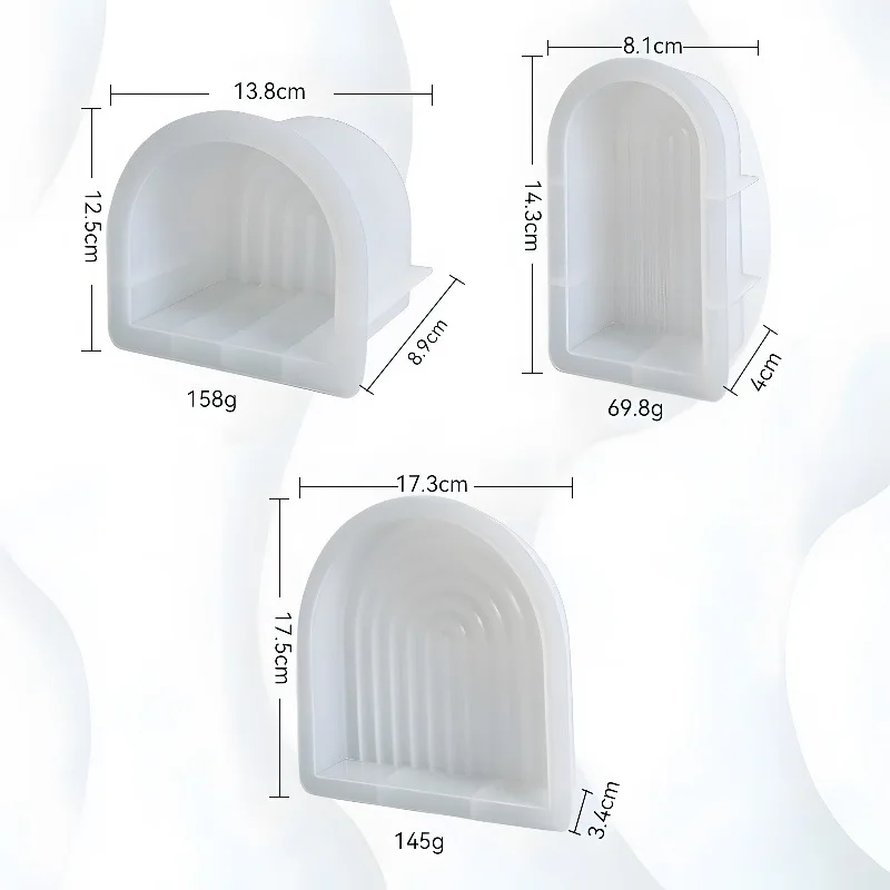 Description Picture 3 of itemRainbow Bridge Candle Silicone Mold Geometric Arch N-shaped Aromatic Soap Making Mold DIY Arch Bridge Plaster Drop Mold Ornament
