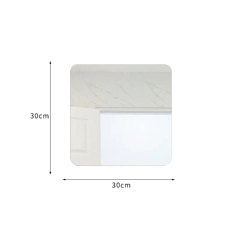 4pcs קיר מראה מדבקות הלבשה מראה טלאים דקורטיביים חדר שינה הבית הולם מראה אקרילי במראה גוף מלא