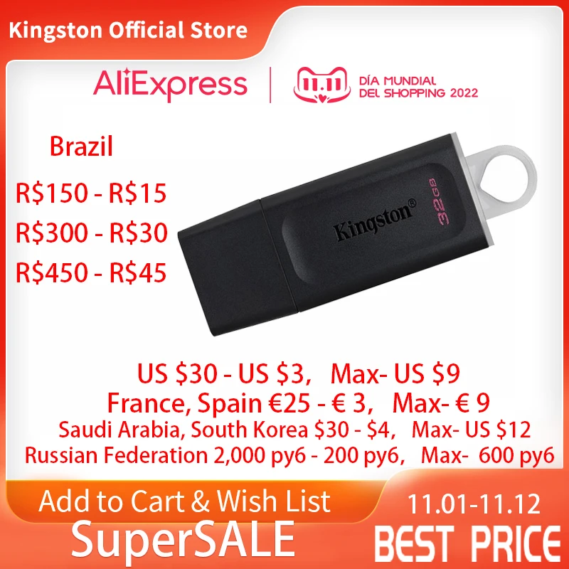 Kingston Memoria USB, ram 16GB, 32GB, 64GB, 128GB, USB 3,0, pendrive USB de alta velocidad, DT100G3|flash g3kingston - AliExpress