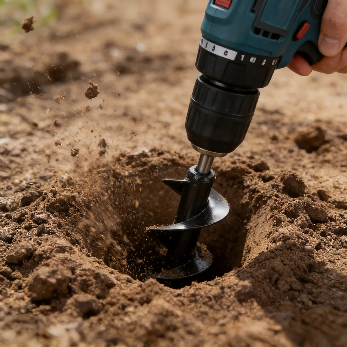 Spiral hole drill bit for seedlings