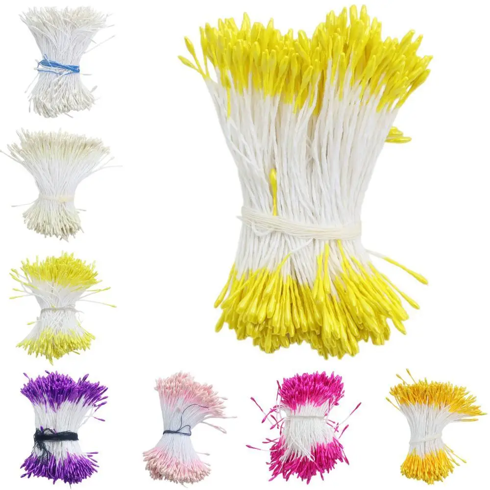 360 Stück 1 mm perlmuttartige künstliche Blumenstempel für Blumenarrangements und DIY-Handwerk, Perlglanz-Blumenherzen, Heimdekoration