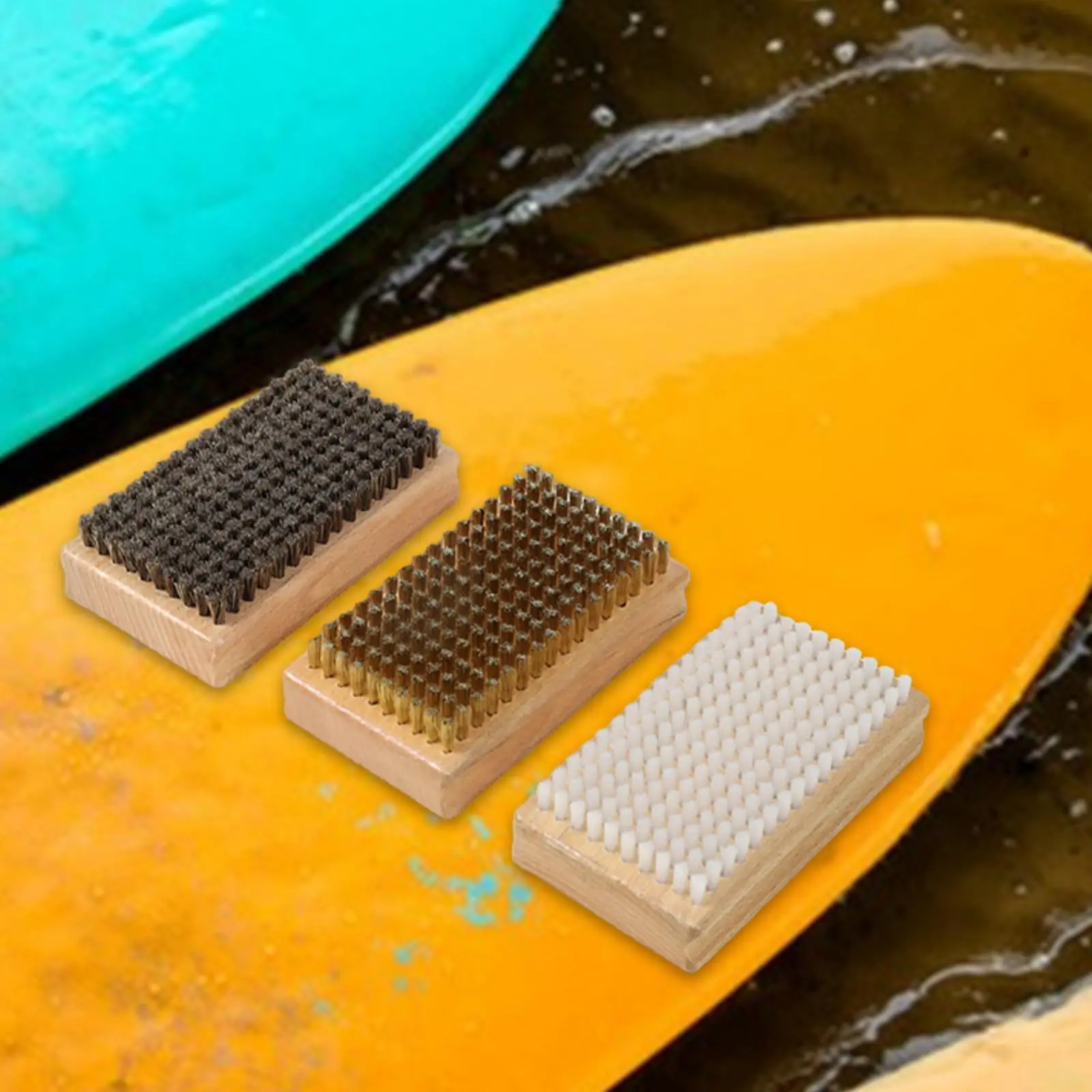 3x Snowboard Wax Brush Skateboard Wax Cleaner Brass Brush Removing Cleaning Snowboard Scrub Ski