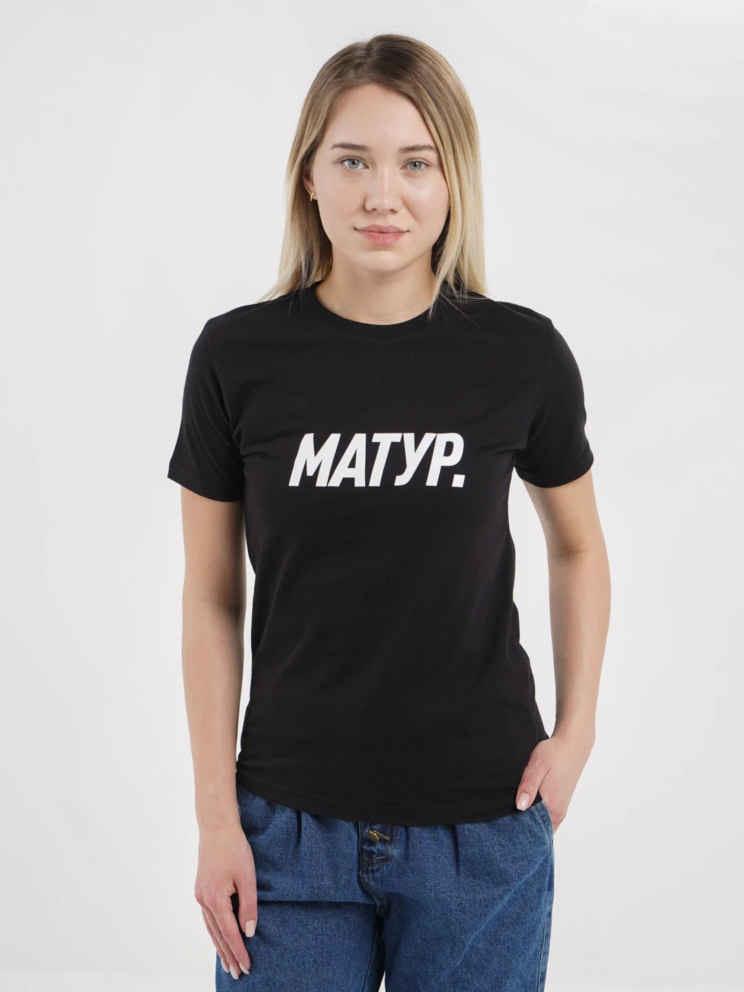 

Женская хлопковая Футболка с Матур. Повседневная летняя футболка с капюшоном