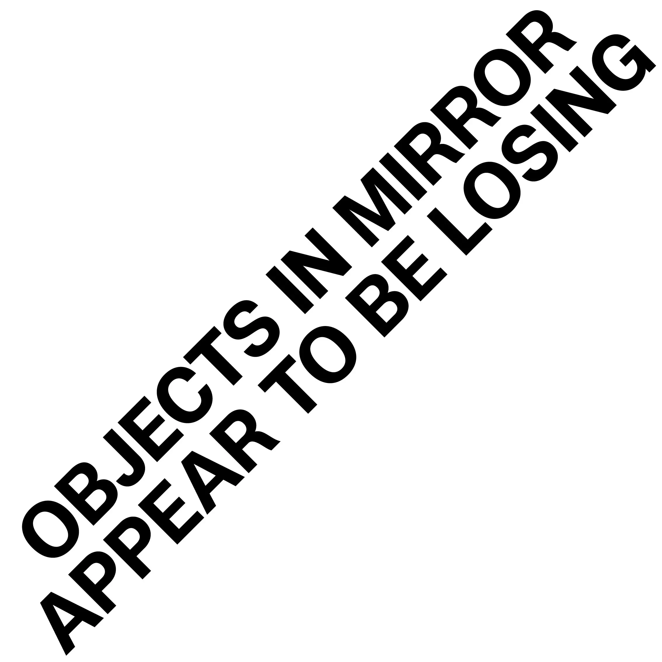 Objects in Mirror Appear to be Losing Car Sticker JDM Decoration Window  Rear View Mirror Exterior Attachment Bumpers Vinyl Decal - AliExpress, image size:2268x2268