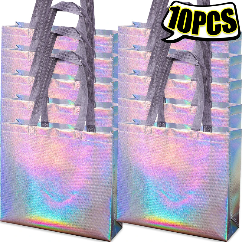 Organza Gift Bags Party Gift Bags 1-10Pcs Nonwoven Tote Bags for Party Favors