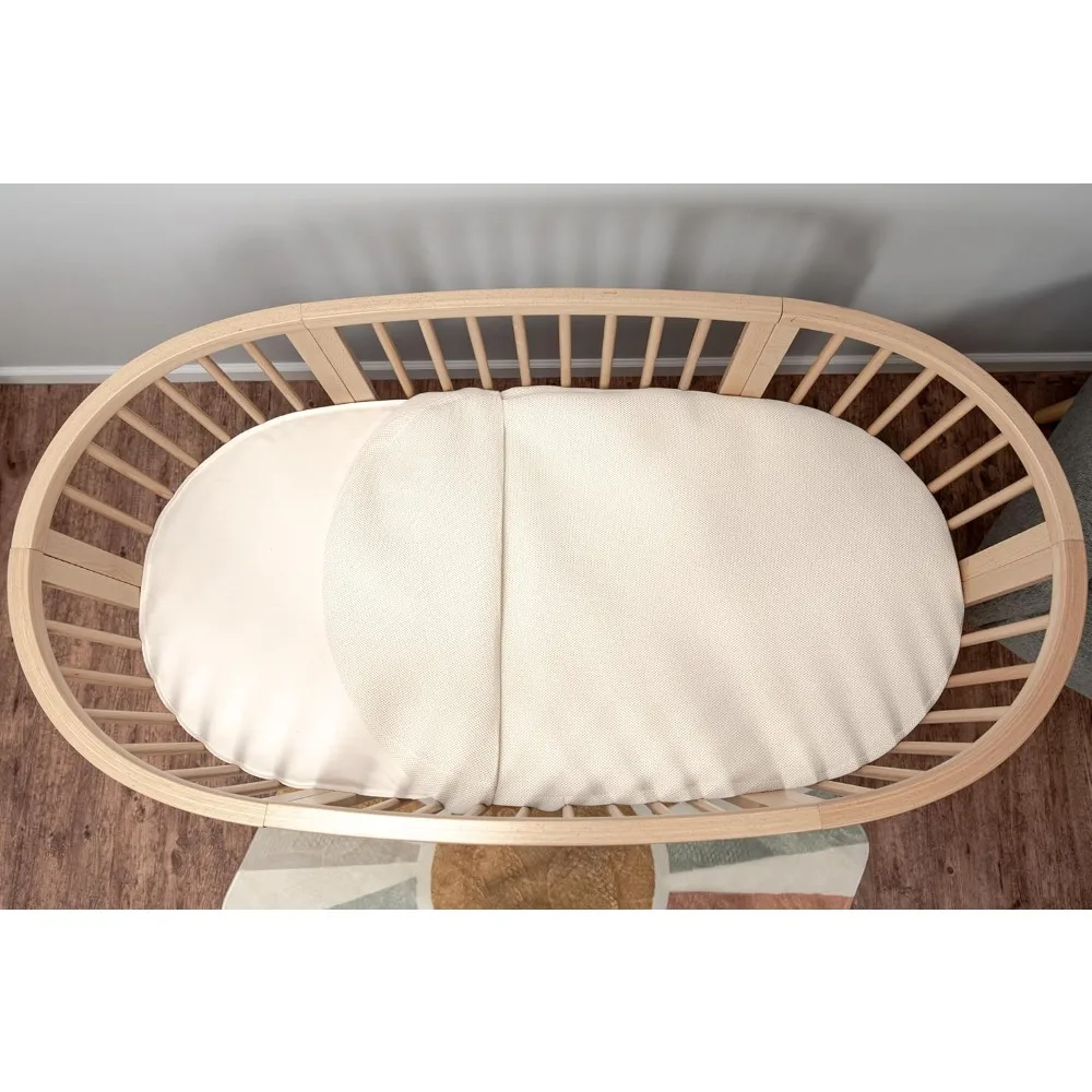 Organic Breathable Oval Crib Mattress (for Stokke Sleepi Bed) V2 (27"x47"x3") 2