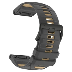 Enhanced Silicone Sports Strap - Outdoor QuickFit Bracelet, 22 - 26mm - 1Pcs 26mm QuickFit (A - Carbon Khaki)