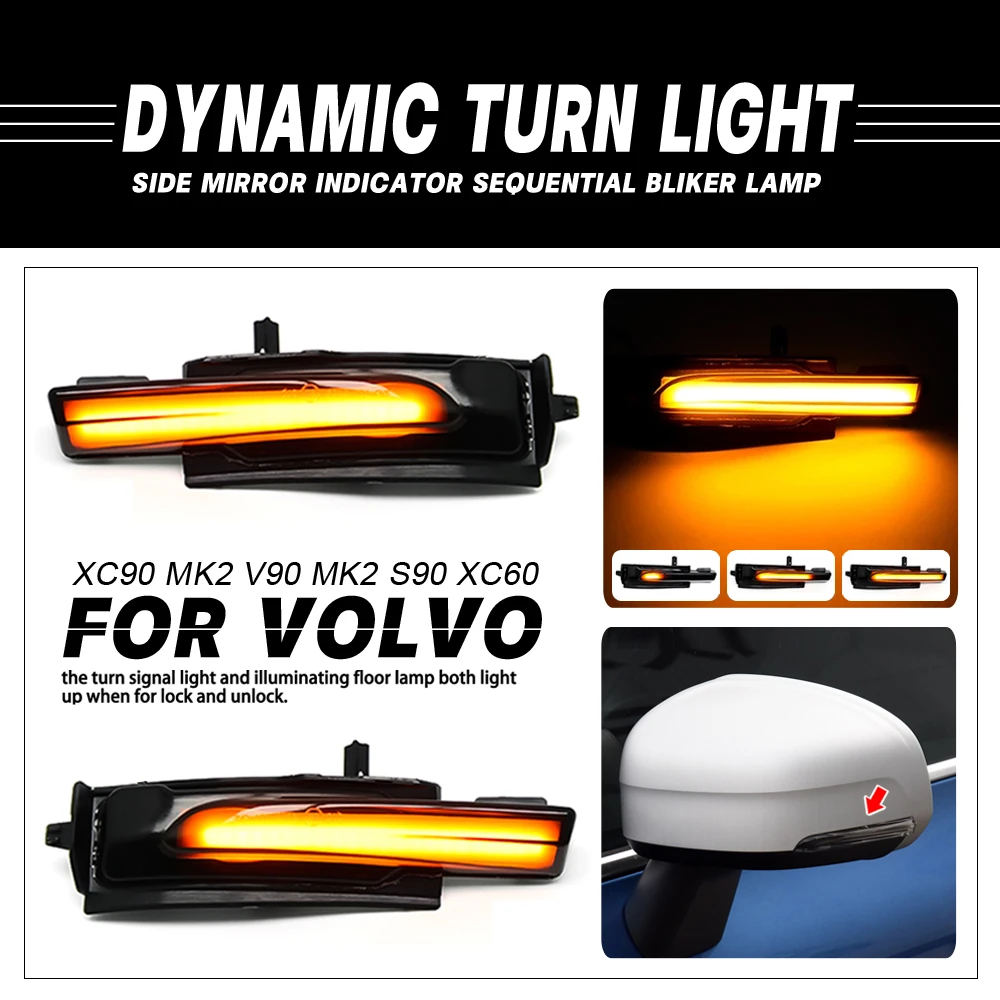 LEDDynamicTurnSignalLightForVolvoXC90XC60V90S9020172018