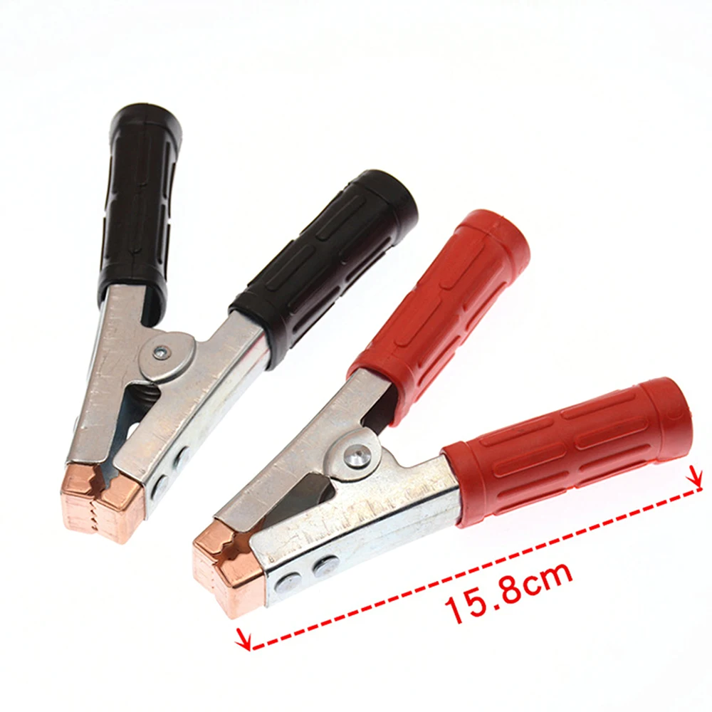 

2Pcs Large Car Battery Test Lead Clips 15.8cm Insulated Alligator Clamp Auto Accessories