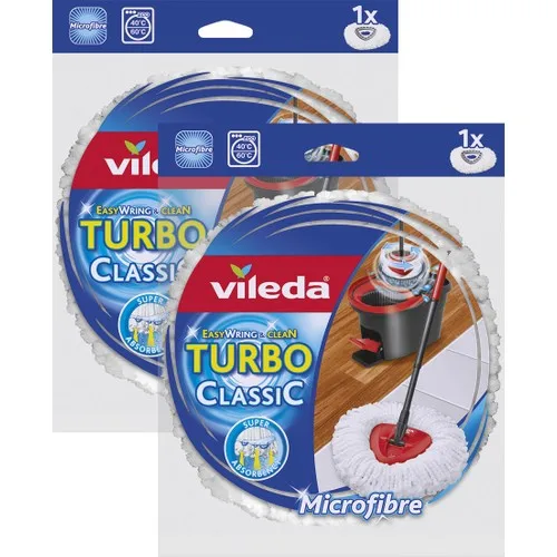 Vileda Turbo Mop Di Ricambio Facile Da Strizzare E Pulire X 2 Pezzi