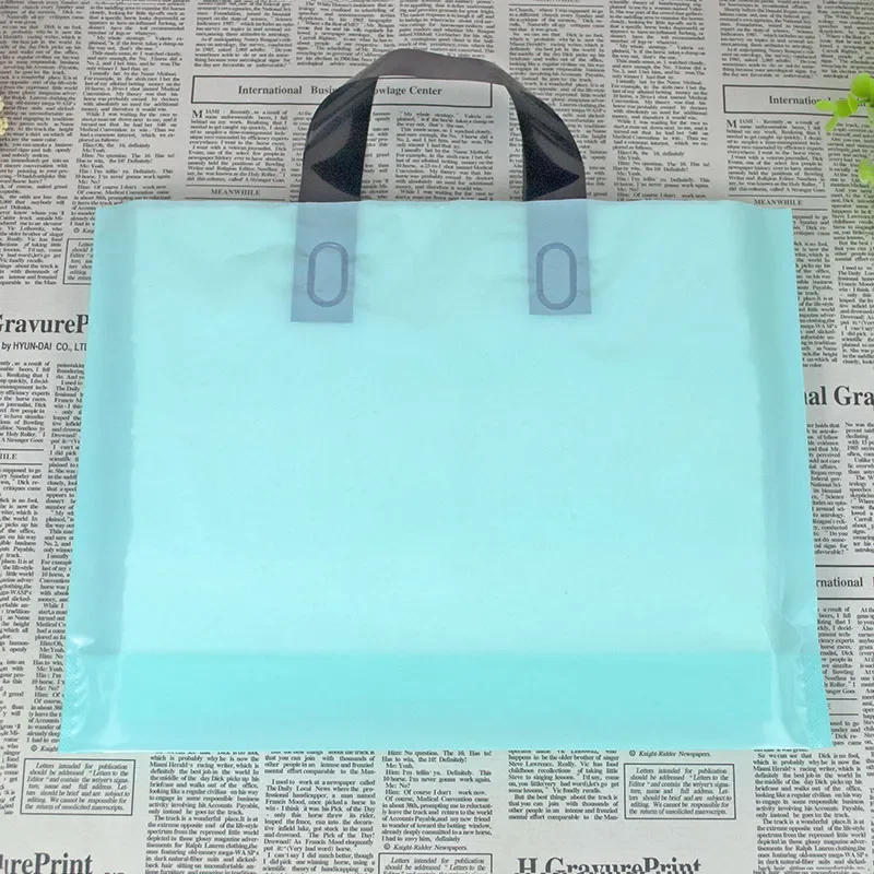 50pcs 45x55cm Thick Colorful Plastic Handbag Gift Bag Handle Bag Rectangular Shopping Clothing Shoes Package 6