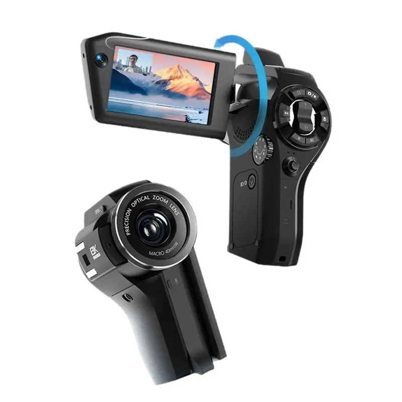 B50B-8K Digital DV Camera, 75MP Video Camcorder With Dual Lens 16X Digital Zoom Rotatable Screen Remote Control For Vlogging 1