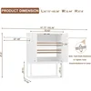 Wall Cabinet with 2 Hanging Rods, 67'' Wide Laundry Wall Cabinet with 2 Doors, Open Rack & Adjustable Inner Shelf 2