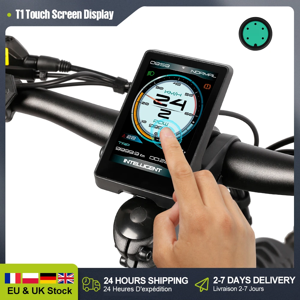 Upgraded EBike Display T1 Touch Screen Electric Bike Computer For