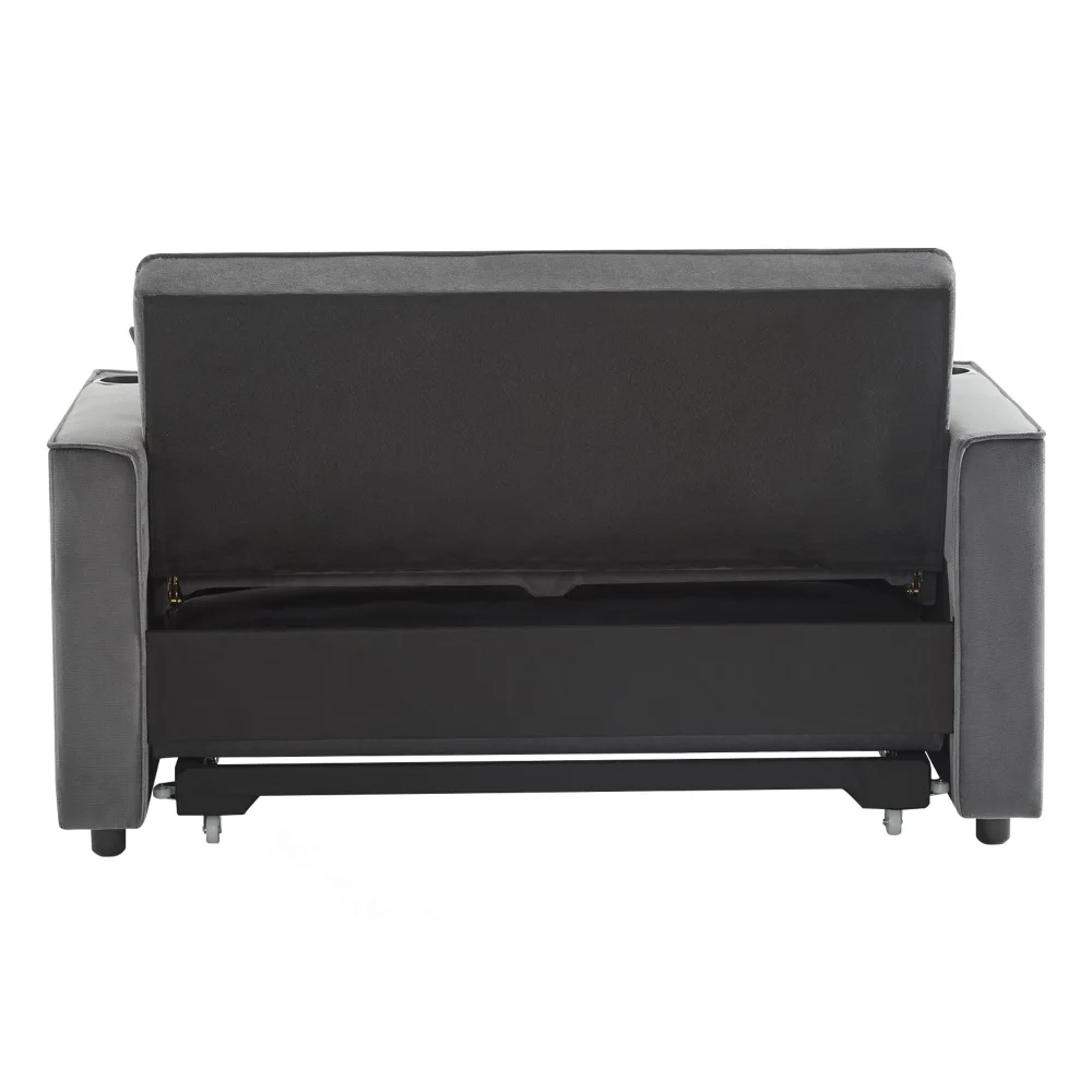 PINGGO Multifunktionales Klappsofa mit Getränkehalter und Kissen, geeignet für Wohnzimmer, Schlafzimmer, Heimkino, Apartment. – Detail 31