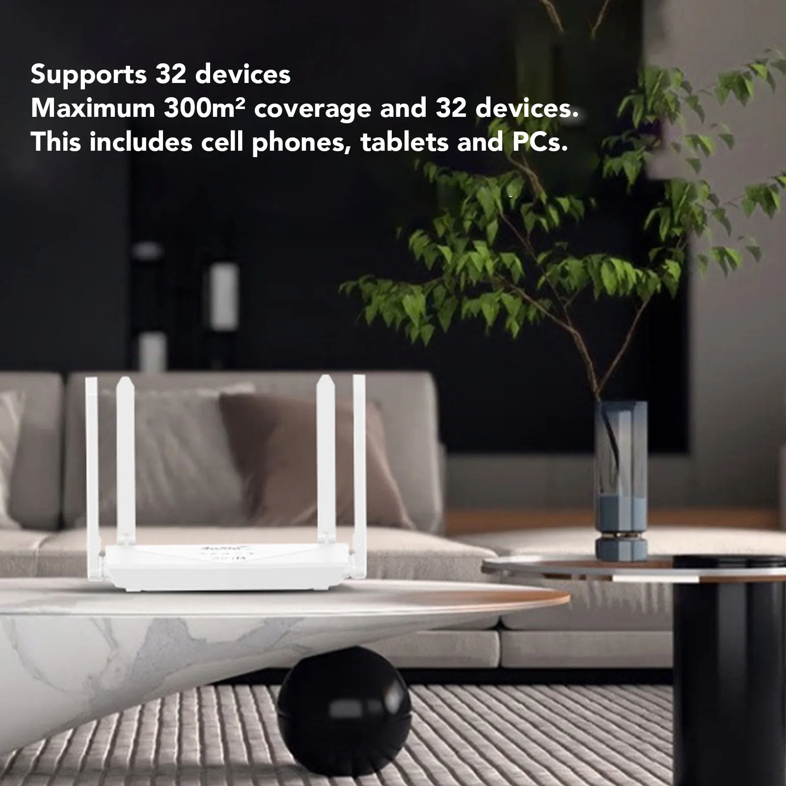 Wireless Internet Router Wireless Router WiFi6 4G 5G CPE LTE 300Mbps 6 Antennae Wireless Internet Router with SIM Card Slot - 2