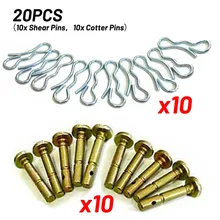 

20PCS Shear Pins&Cotters Cub Cadet Replacement For MTD SnowBlowers 738-04124A 714-04040 Trimmer Spare Parts