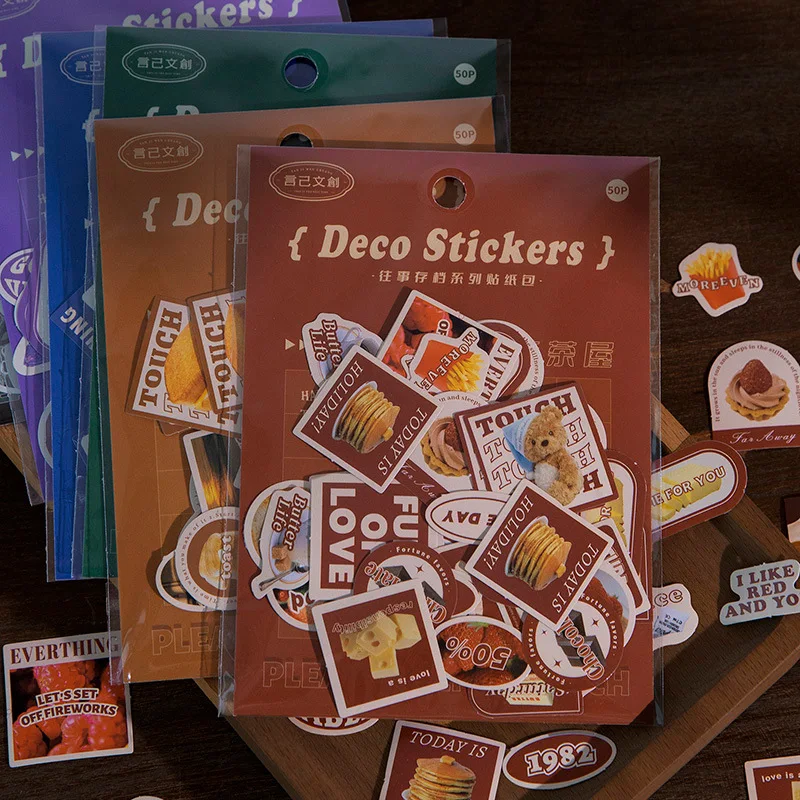 

50 шт. милые канцелярские наклейки, милые животные и этикетки, дневник, дневник, планировщик, декоративные наклейки, скрапбукинг