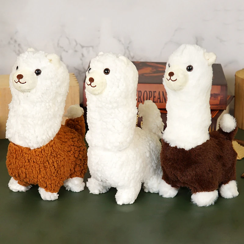 Electronic Alpaca Plush Toys Walking Wagging Tail Simulation Stuffed Animals Doll