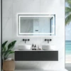 LUVODI Large Illuminate Bluetooth Bathroom Mirror Time Display LED Lighted Full Length Dressing Mirror 4