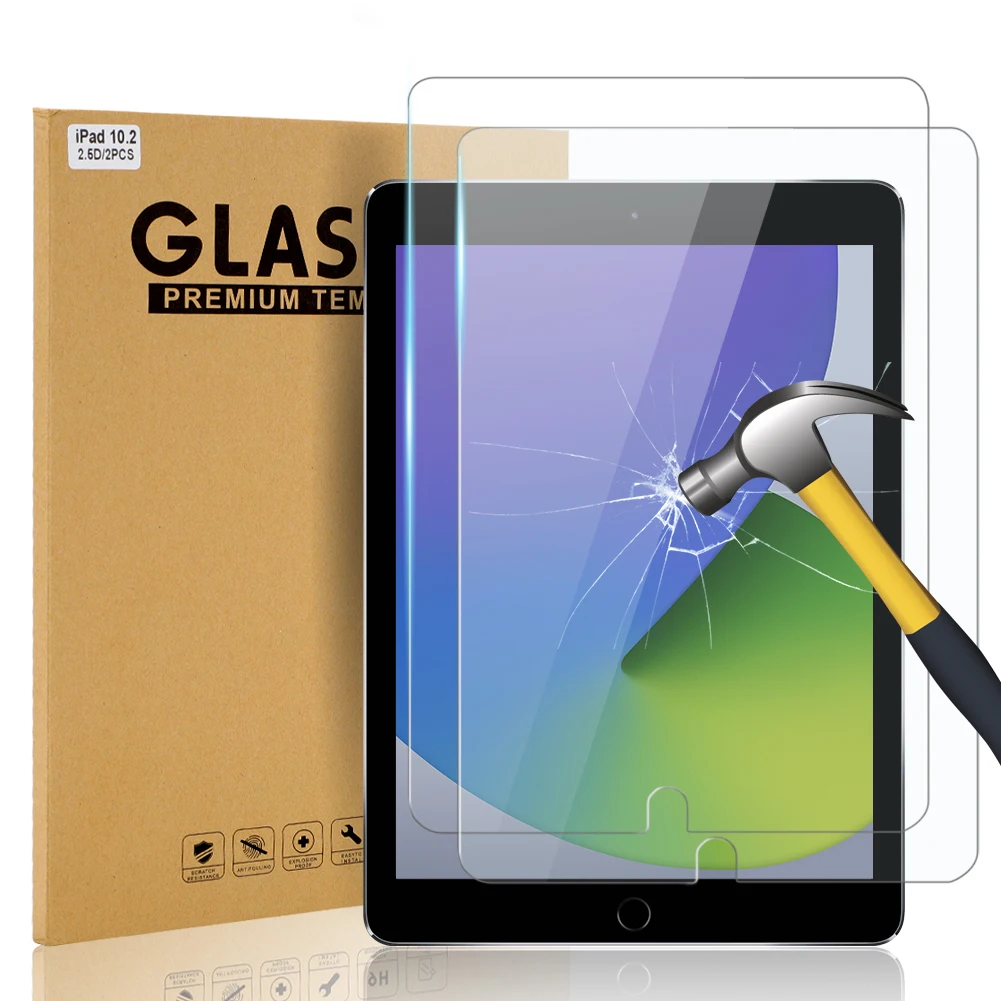 

2PCS Tablet Screen Protector Film Plate Protective Film Tempered Glass Guard for IPad10.2 10.5 Air 3 Pro12.9 2021 2020 2019 2018