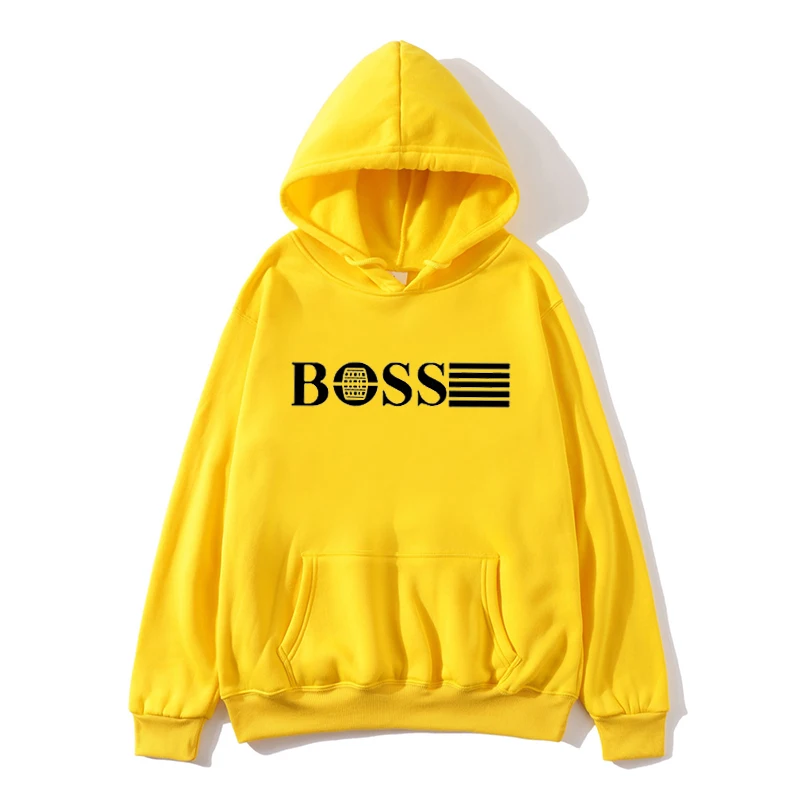 

High quality polyester cotton threaded hem for both men and women, comfortable and casual hooded sweatshirt for couples