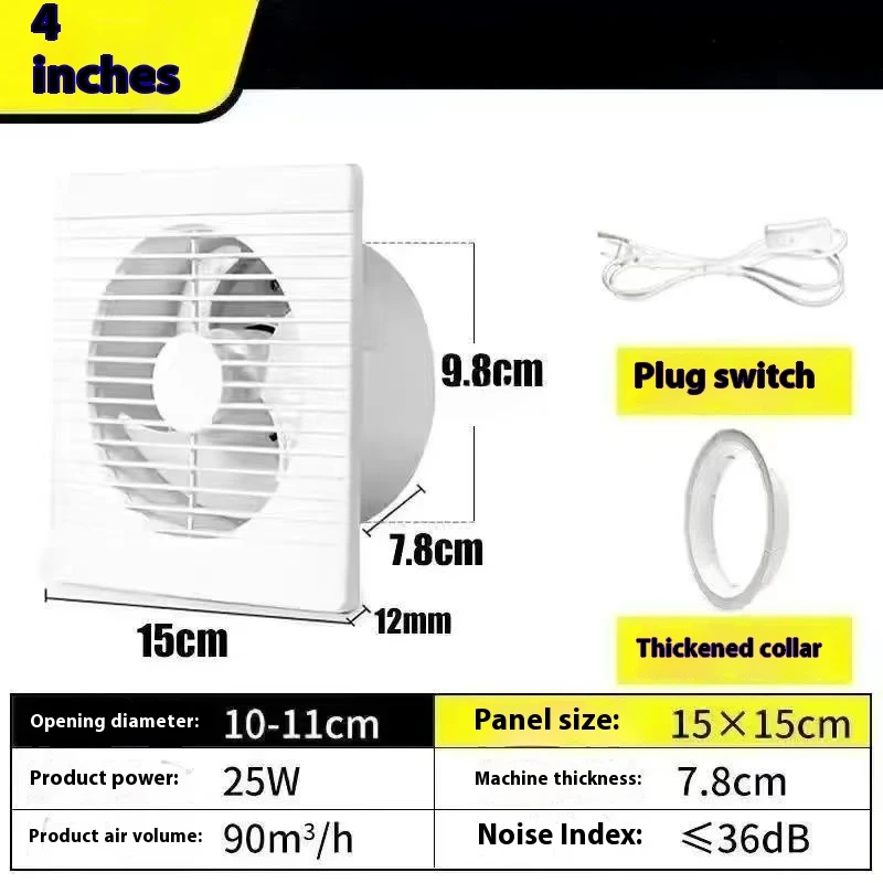 220V 4 inch 6 inch 8inch Hanging Wall White Ventilador Small Ventilator Extractor Exhaust Fans Toilet Bathroom Kitchen Fan 5 küchexyz.de S39c78a4316de46128878e1698ebe1a188 küchexyz.de Best Price | Fast Delivery |Quality Product 220V 4 inch 6 inch 8inch Hanging Wall White Ventilador Small Ventilator Extractor Exhaust Fans Toilet Bathroom Kitchen Fan