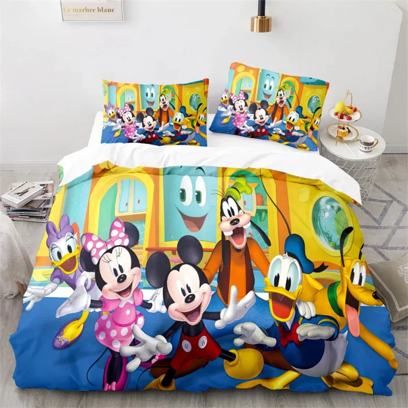 

Duvet Cover Mickey Minnie Bedding Set 2pcs3pcs Sewing Needlework Quilt Cover Pillowcase for Boys Girls Children Gifts