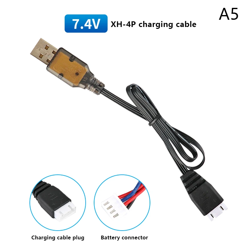 핫세일 1개 7.4V (3.7V X2) 충전기 SM-2P/3P SM-4P 리버스 XH-3P/4P 리튬이온 배터리 전동 RC 장난감 자동차 보트 USB 충전