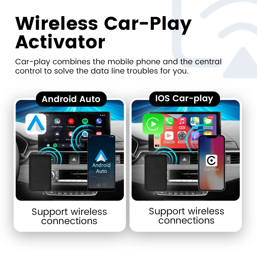 Android Mini Ai BOX Wired To Wireless CarPlay Box Android Auto Support  Netflix YTB For VW Nissan Toyota Honda Kia MG Ford Volvo
