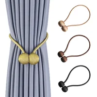 2PCS Magnetic Pearl Ball Curtain Tiebacks Curtain Buckles Backs Holdbacks Buckle Clips Curtain Rods Home Decorative Accessories 2