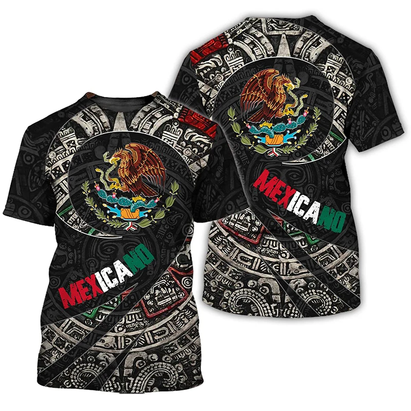 Mexico Flag 3D Print Short Sleeve T Shirt