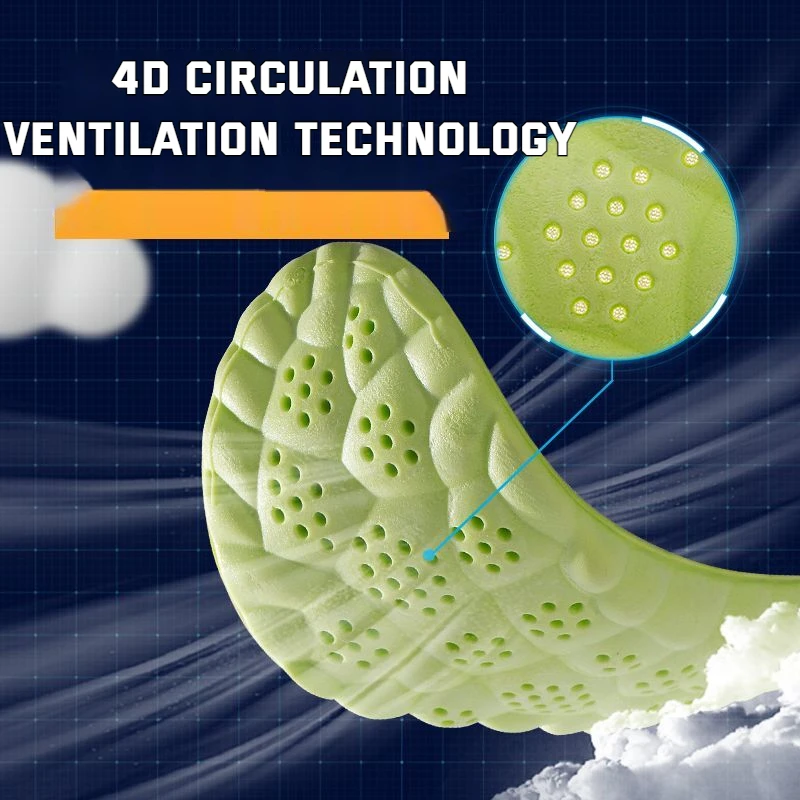 4D Super Soft Elastic Running Insole for Feet Wormwood Mint Massage Arch orthopedic insoles for men Shoe Sole orthotic insoles massage arch support insoles sport insoles shoe insoles orthopedic insoles massage insoles