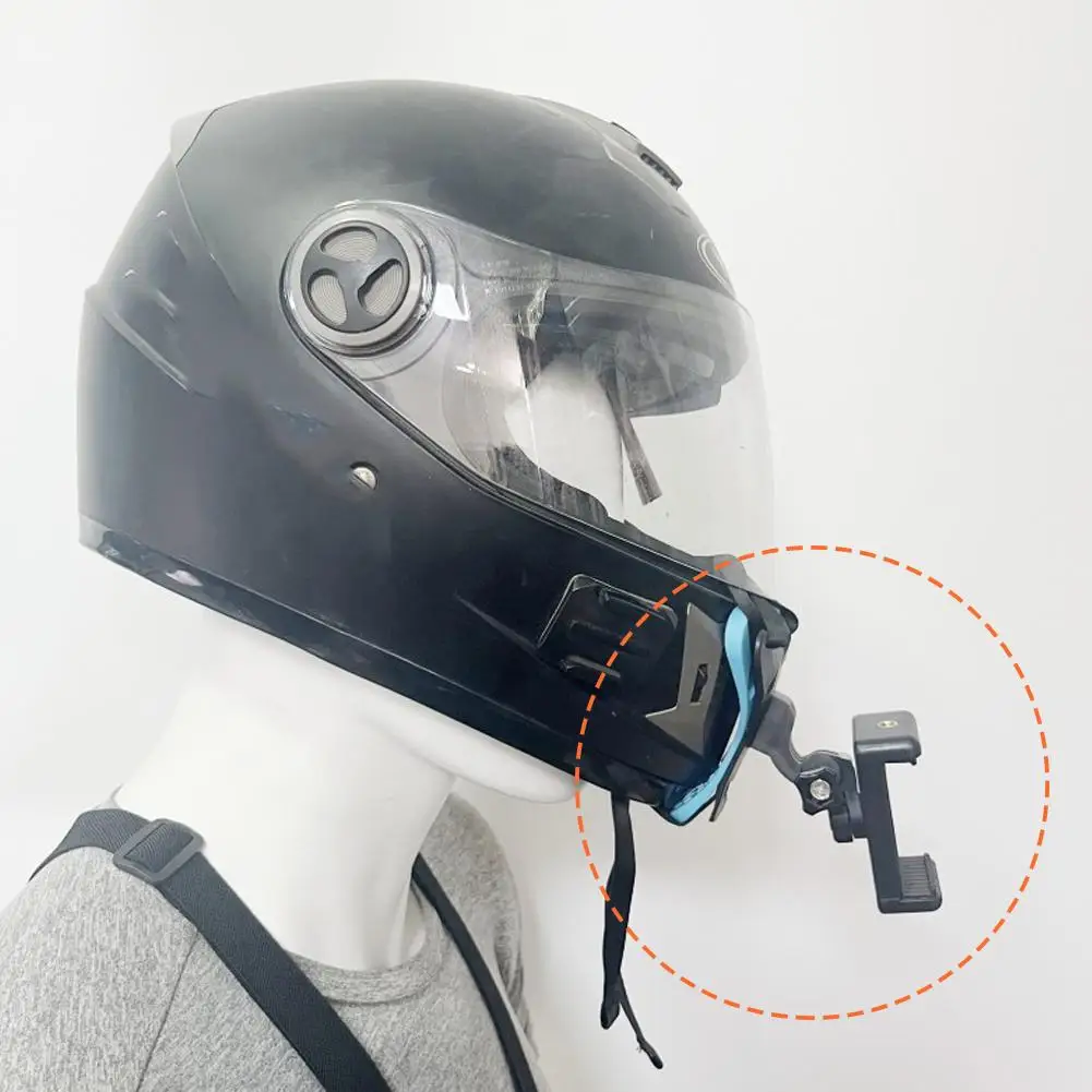 Motorcycle Helmet Phone Stand Mount Holder For GoPro Hero 12 10 9 8 7 Action Sports Camera Holder Phone Camera Accessories