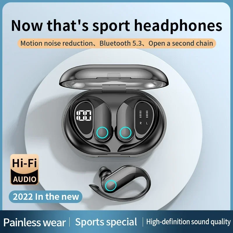 

Sports Headset EarHook Earbuds With Microphone g37 Wireless Earphones Bluetooth Headphones TWS In Ear 9D Hifi Sound