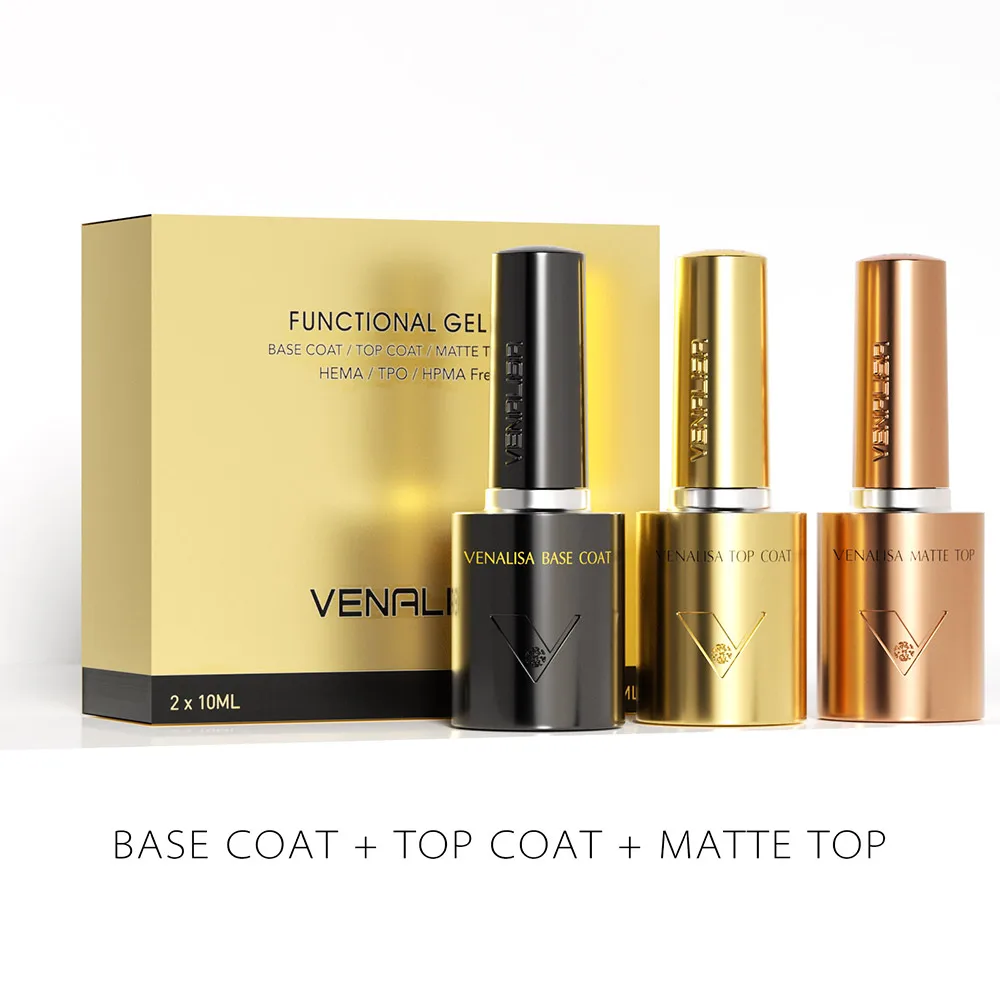 Premium Venalisa Nail Gel Polish Kit - Ultra Glossy, Long-Lasting & Matte Finish