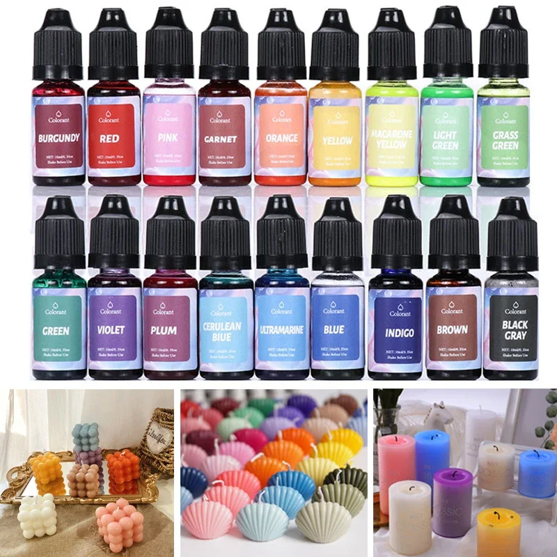 

24 Colors Candle Dyes Pigment Aromatherapy Liquid Colorant Pigment DIY Candle Mold Soap Coloring Handmade Crafts Resin Pigment