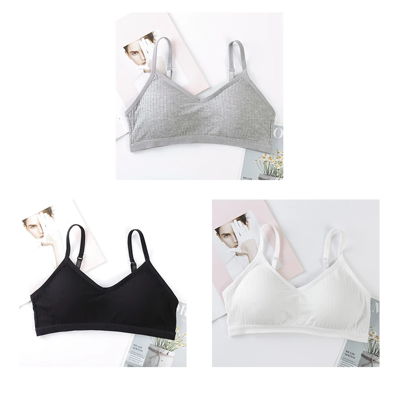3PCS/SET Fitness Women Bra Seamless Padded Push Up Adjusted Tube Tops Lingerie Underwear Solid Casual Workout Bralette Bras