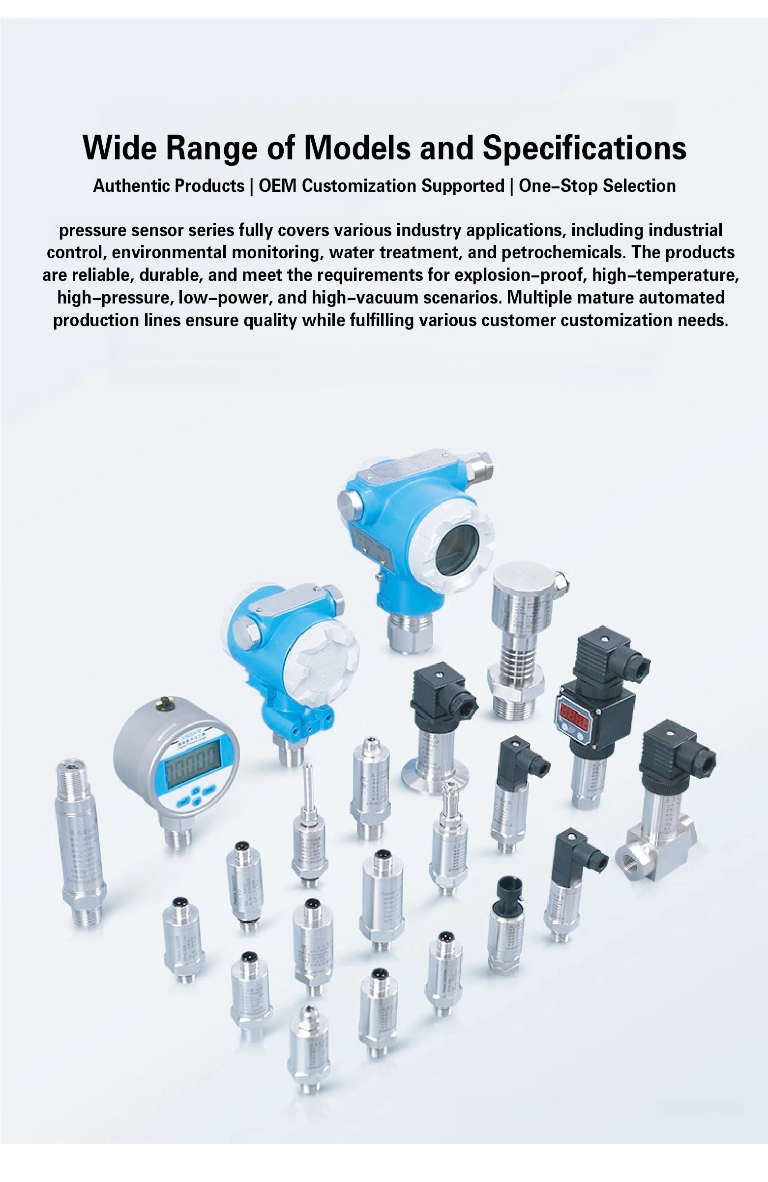 PCM300PT SS Temp & Pressure Transmitter 4-20mA Output Smart Compact IP65 Sensor