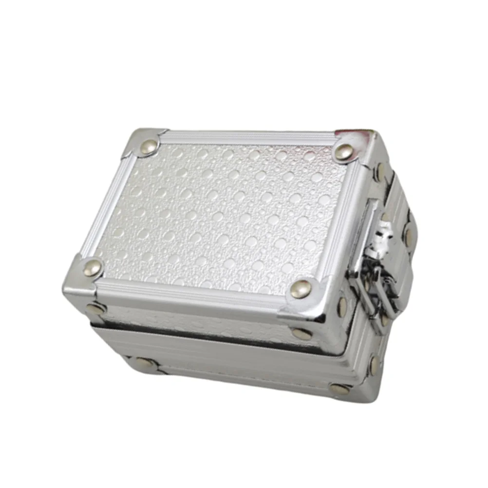 

Aluminum Watch Container Box with Lock Watch Storage Silver Case