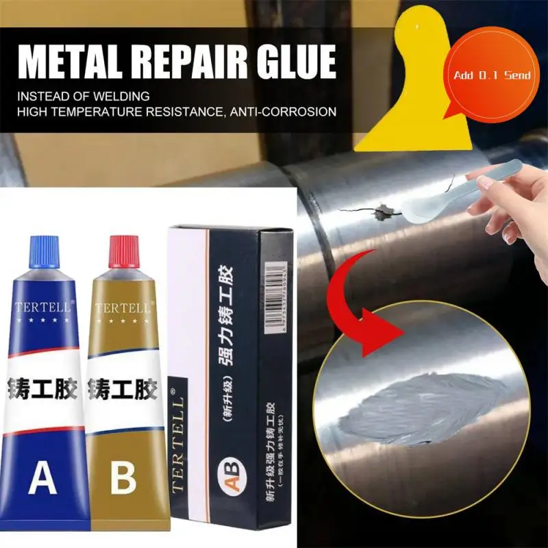 

1-5PCS Magic Repair Glue AB Metal Strength Iron Bonding Heat Resistance Cold Weld Metal Repair Strong Adhesive Agent Caster Glue