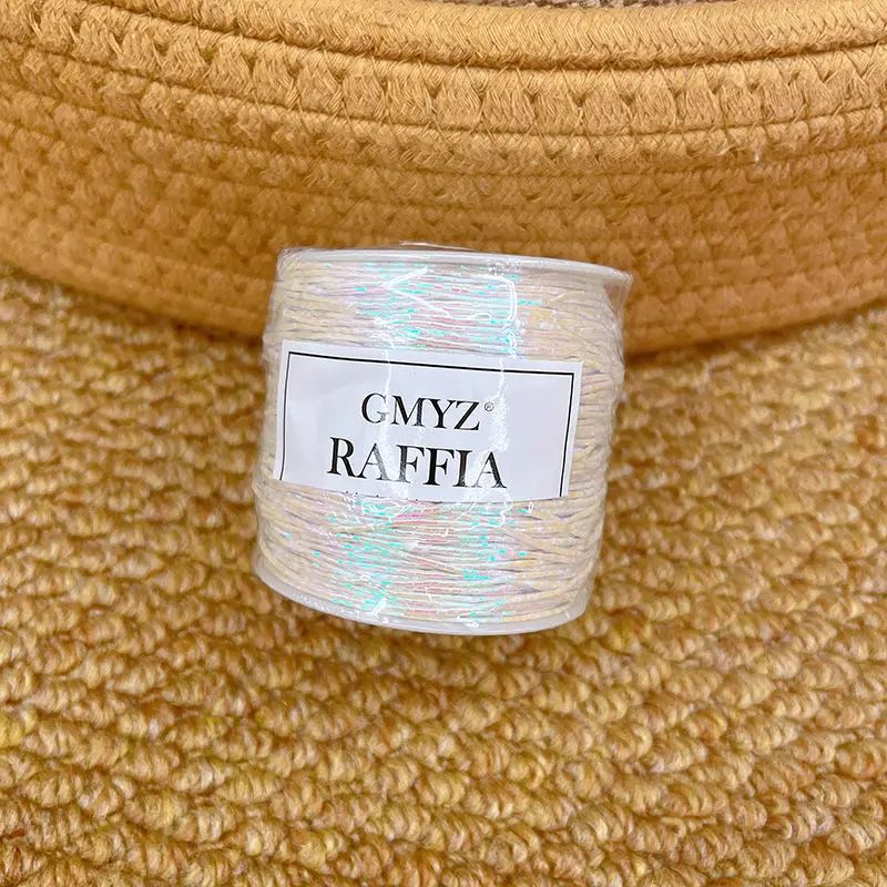 Featured Woven Yarn Silver Core Yarn Feve Same Style Sparkling Silver Thread DIY Hand Crochet Bag Fancy Wire Yarn for Crochet 5