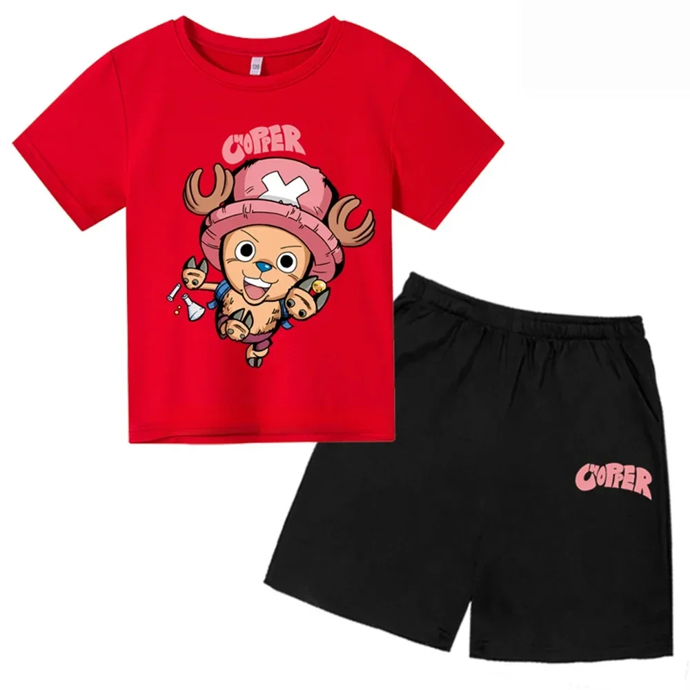 thumbnail image 1 of Conjunto de camiseta de algodón de la película de monstruos de Los Cazafantasmas para niños y niñas, ropa de cumpleaños con temática de verano de dibujos animados de anime, manga corta, 1 of 5