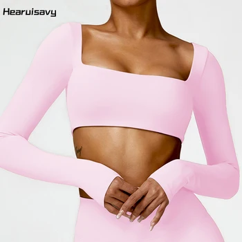 Square Neck Crop Gym Top 1