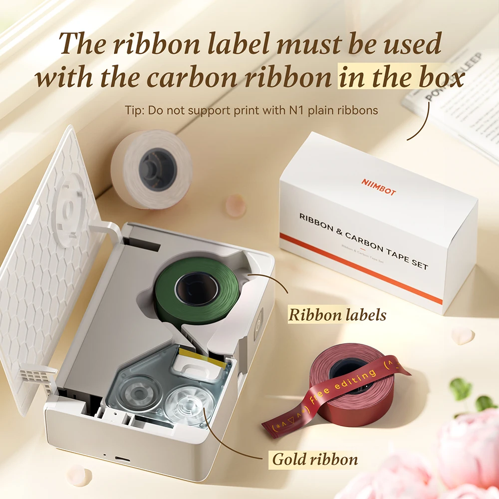 Niimbot Mini Satin Ribbon Tape Printer DIY Arts Crafts Gift Wrapping ...