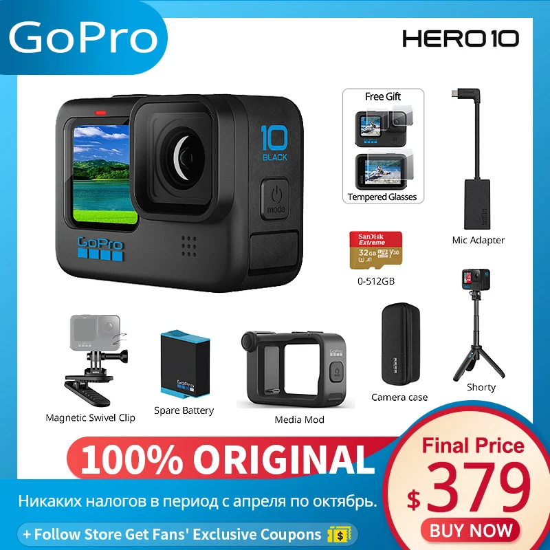 Gopro Hero Plusgopro Hero 10 Black 4k Action Camera With 23mp