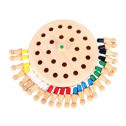 Rompecabezas de madera para niños, juego de ajedrez de memoria, de colores, de mesa, juguete educativo y de aprendizaje, para fiesta intelectual